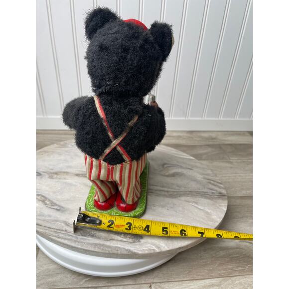Rosko Maxwell Coffee Drinking Bear 1960s Japan Tin Toy MCM Nursery